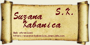 Suzana Kabanica vizit kartica